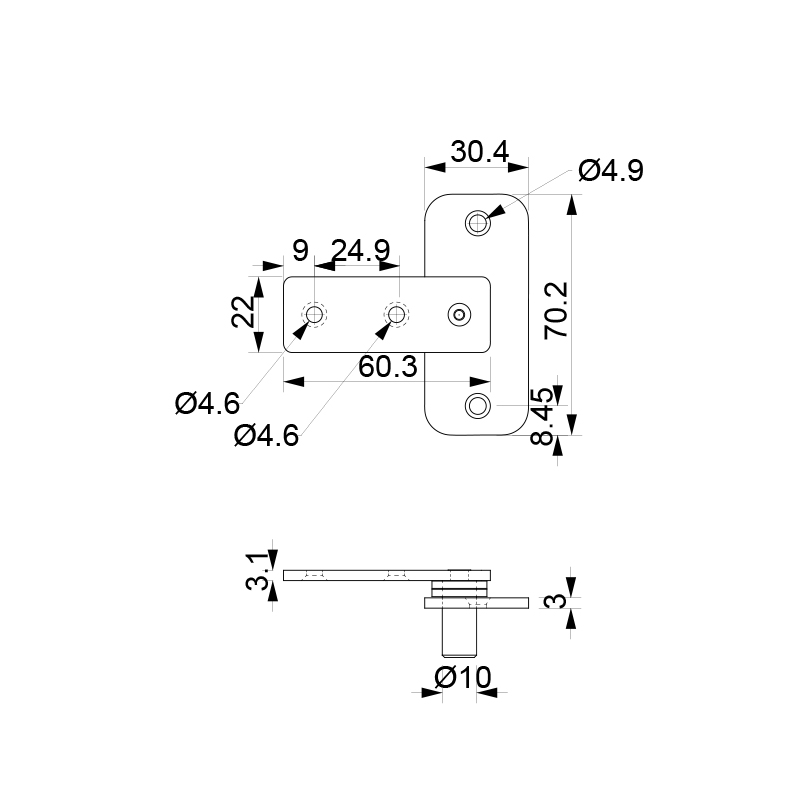 EDGE DOOR PIVOT N32 FOLDING DOORS m.432 / 80kg